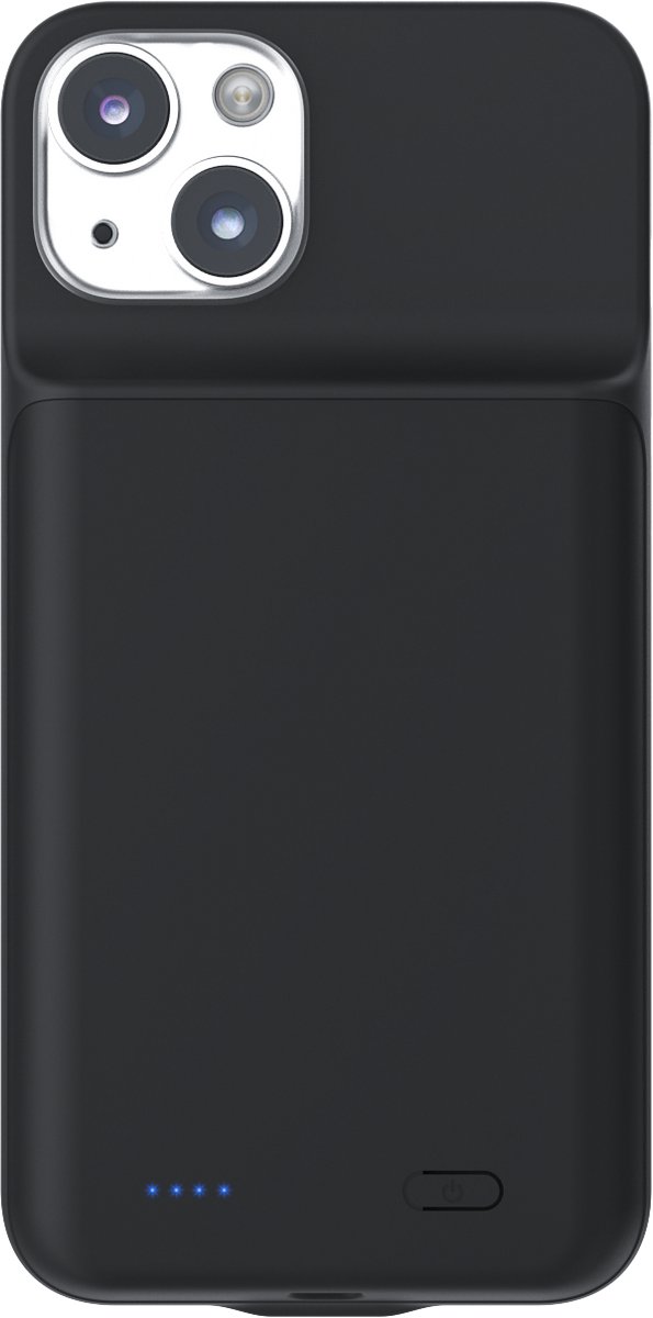 Geschikt voor Apple iPhone 13 en iPhone 14 - Distinction powerbank Telefoonhoesje -Batterij hoesje - Battery Case - Accuhoesje - Zwart