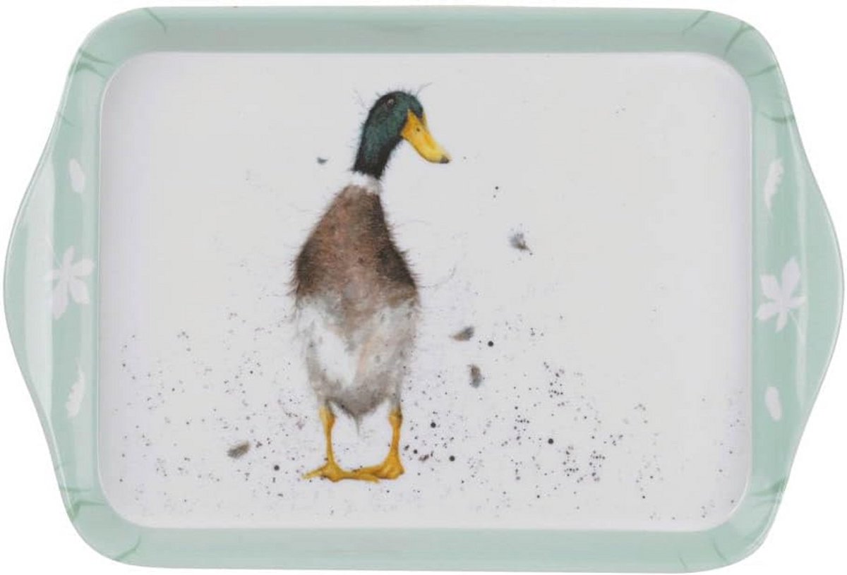 Ronde Melamine Serveerschaal met Eendenprint Hittebestendig