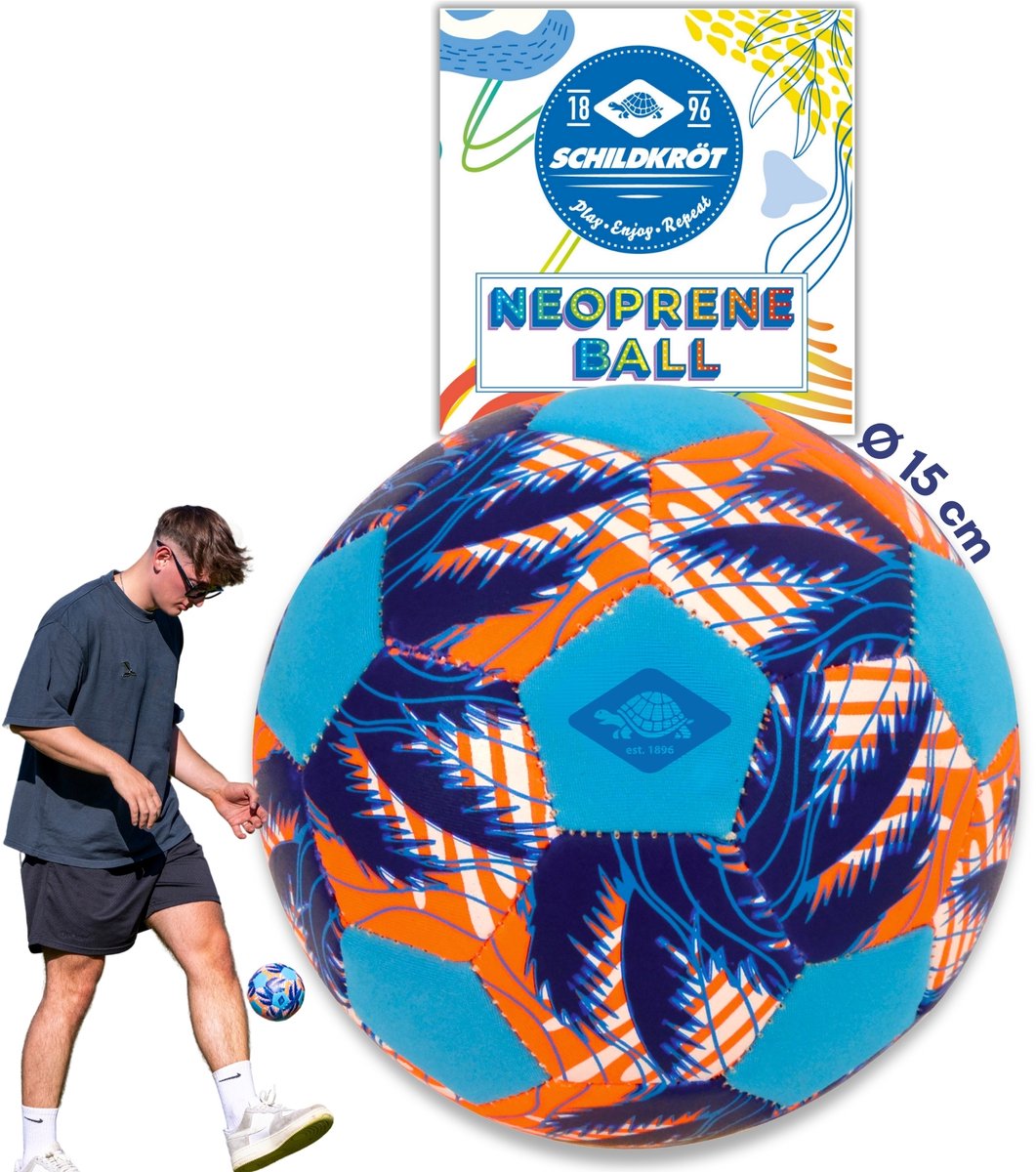 Schildkröt strand voetbal neopreen mini maat 2 voor kinderen en familie.