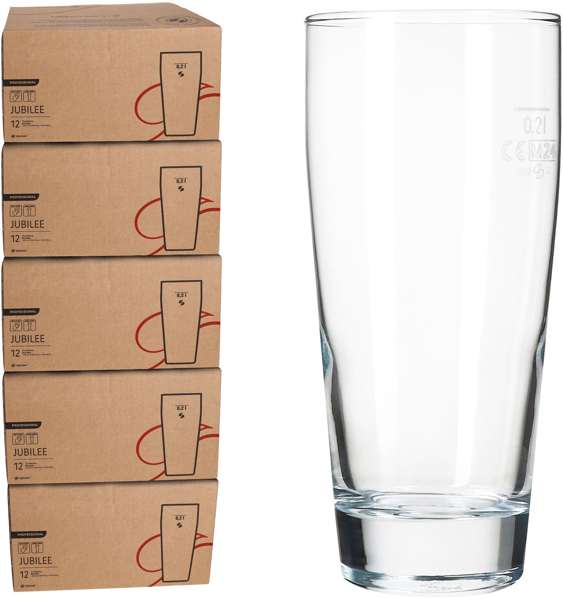 60er Set Bierglas WILLIBECHER 0,2L geeicht uit glas – 42077