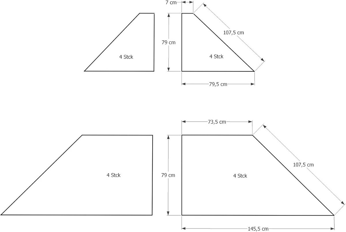 Vervangende Dakpanelen Polycarbonaat voor 3x3m Hardtop Paviljoen