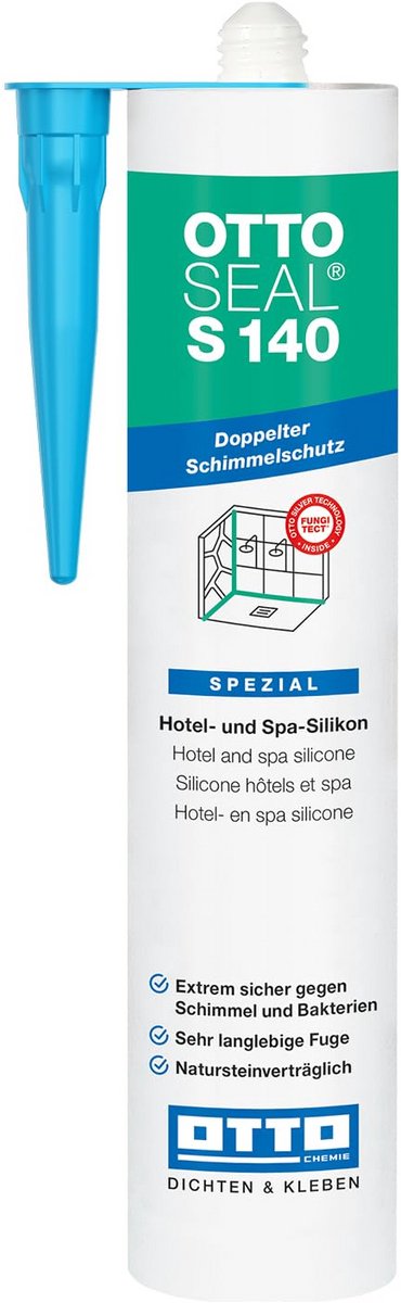 Sanitaire Siliconenkit C02 Grijs 310ml voor Hotel & Spa - Inclusief Voegspuitmond