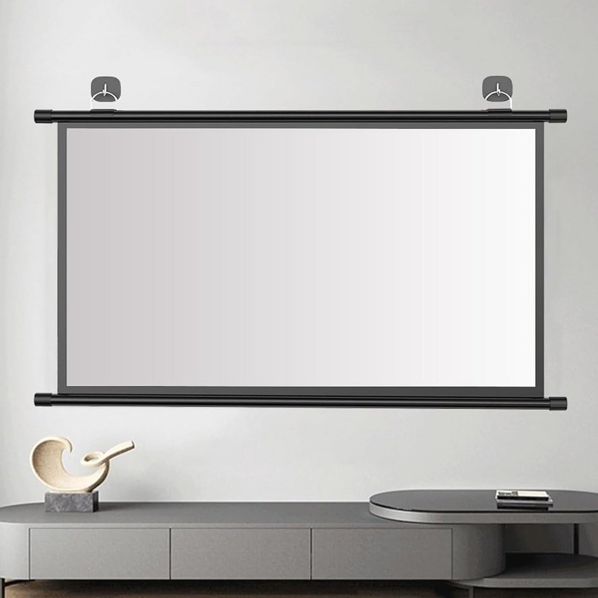 Handmatig Pull Down Projectiescherm 4:3/16:9 voor Binnen en Buiten Bioscoop en Presentaties