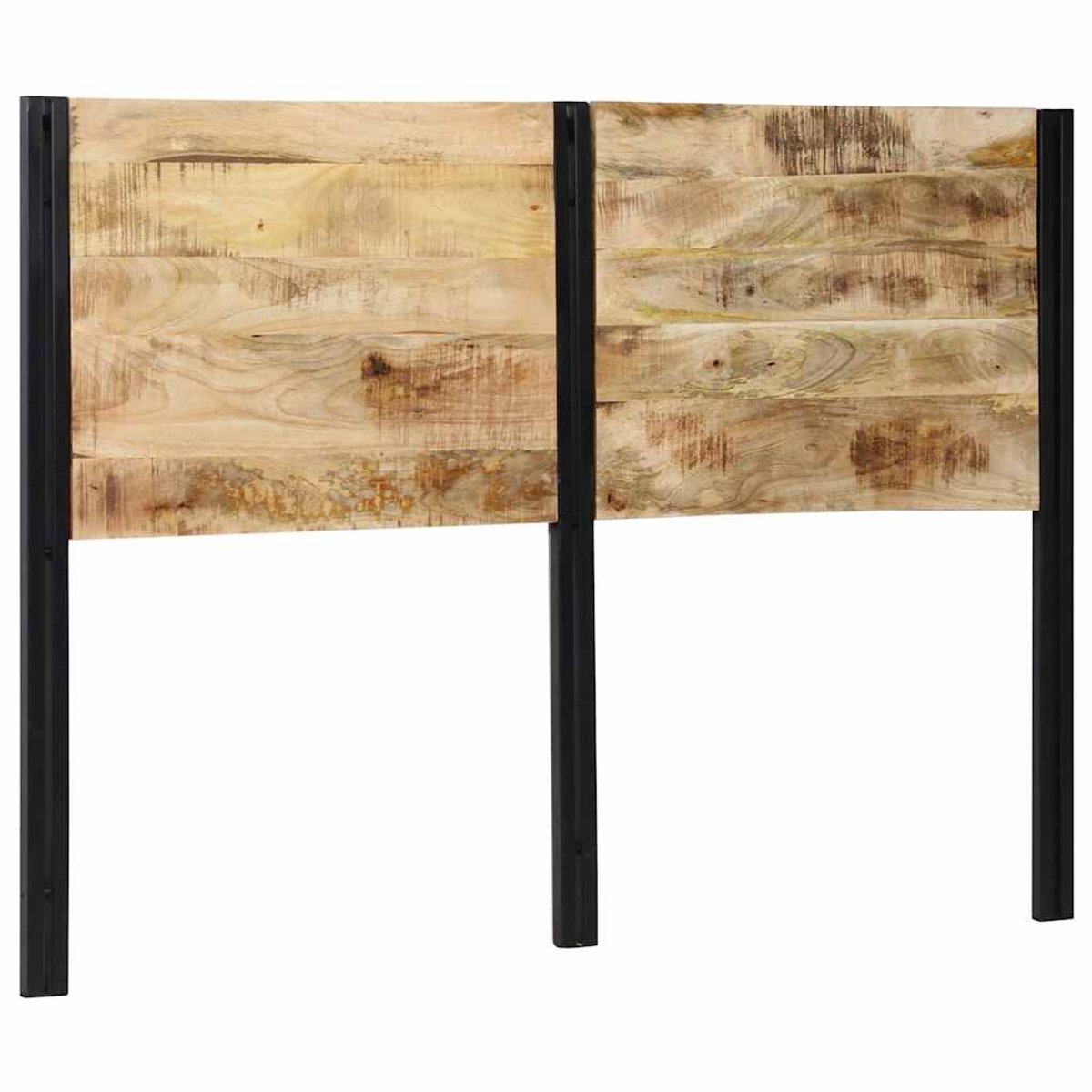 vidaXL - Hoofdeinde - 140 - cm - massief - hout - mango - en - ijzer