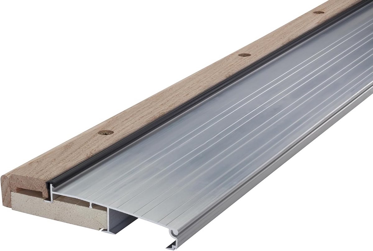 Verstelbare Deurdrempel Aluminium en Hardhout voor Isolatie