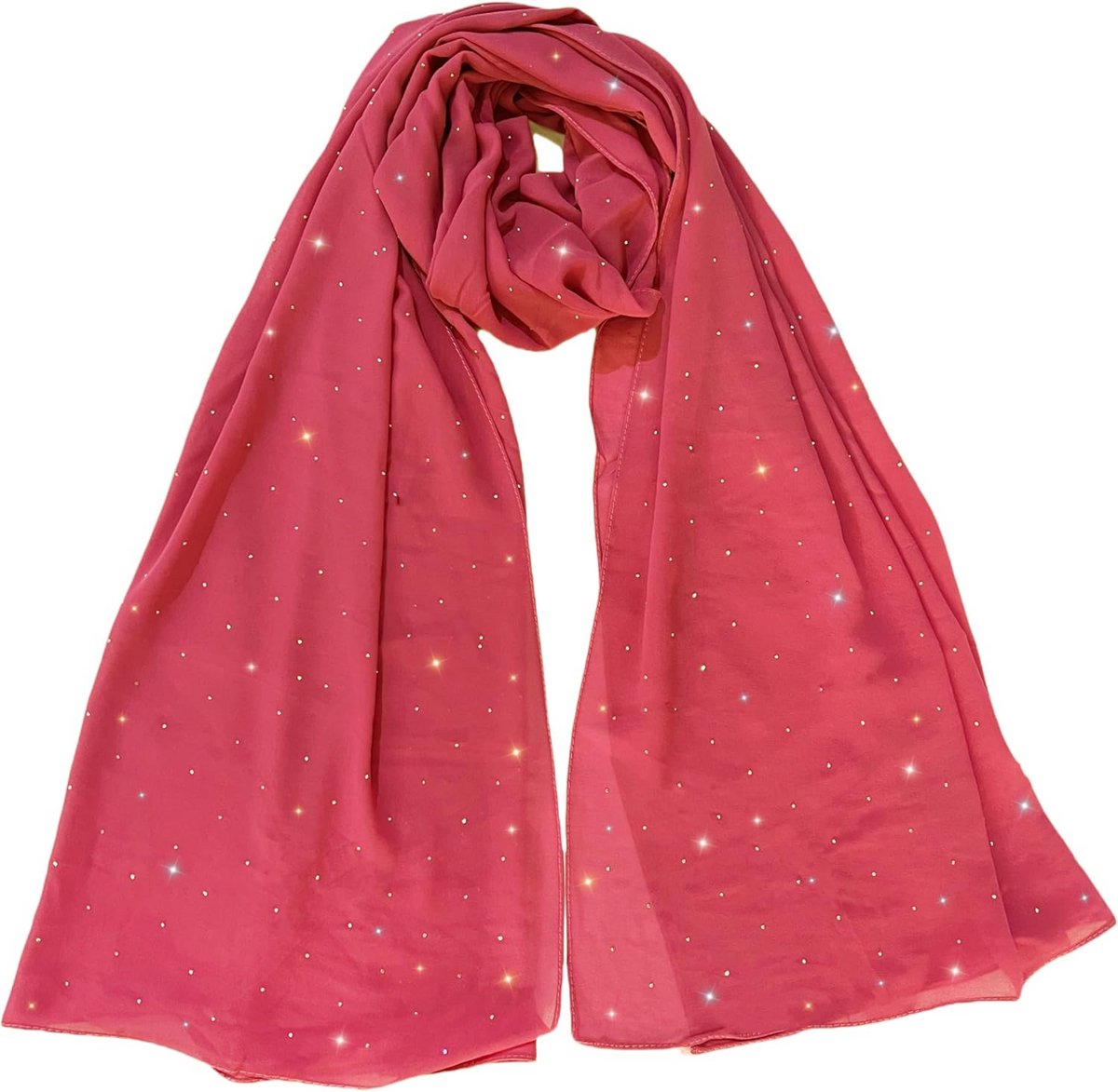 Elegante Chiffon Hijab Sjaal Dames met Strass Versiering