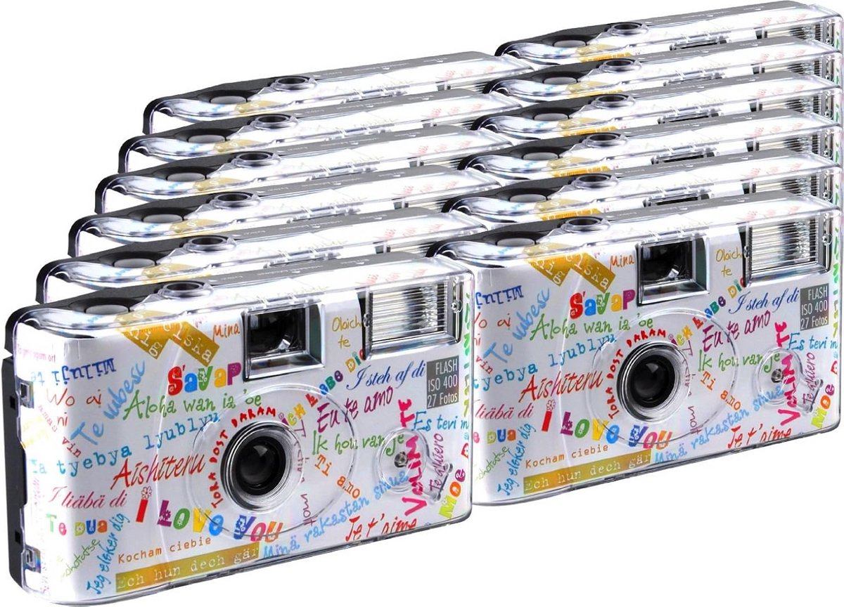 Wegwerpcamera met Flits en Film voor Feest of Bruiloft - 12 Stuks