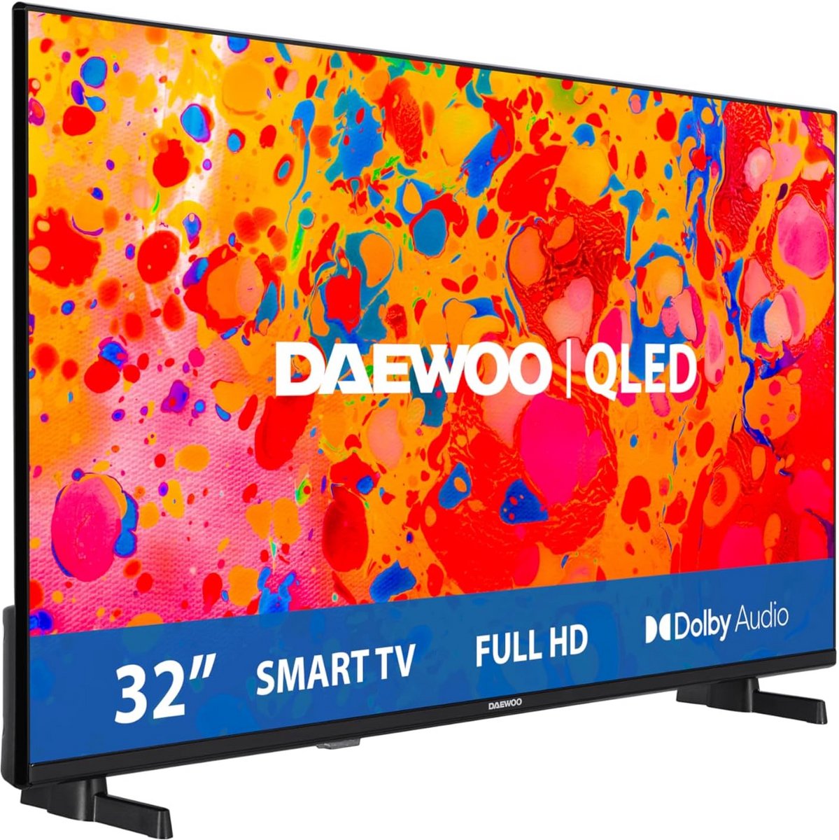 Smart TV 32 inch QLED Full HD HDR Dolby Audio Frameloos