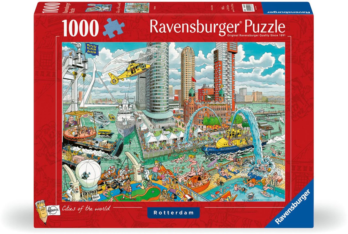 Ravensburger puzzel Fleroux Rotterdam - Legpuzzel - 1000 stukjes — afbeelding 7