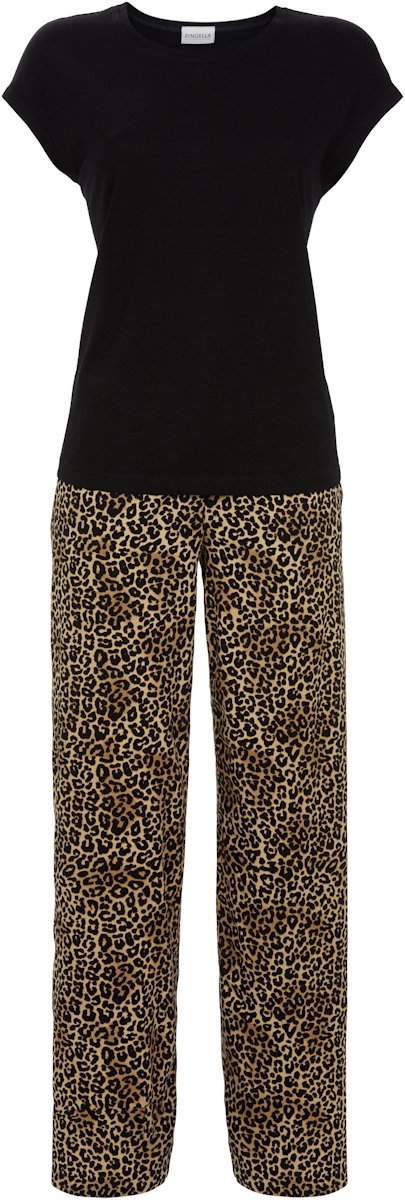 Ringella Leopard dames pyjama Ringella - Bruin - Maat - 40