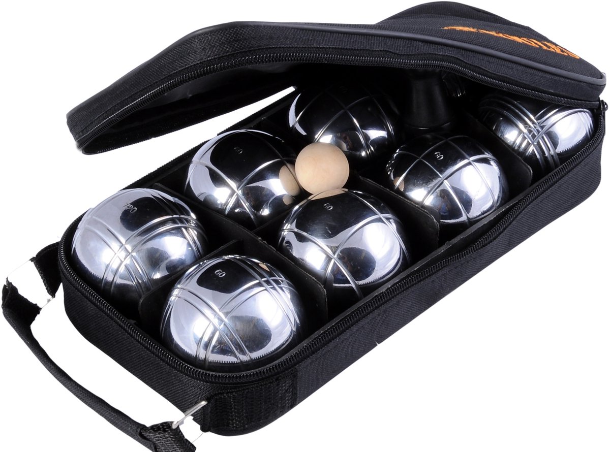 Metalen Jeu de Boules - 8 ballen in zwarte rits tas - Pétanque - Boules - Metalen ballen - Geschikt voor elke Jeu De Boules baan - Longfield — afbeelding 8