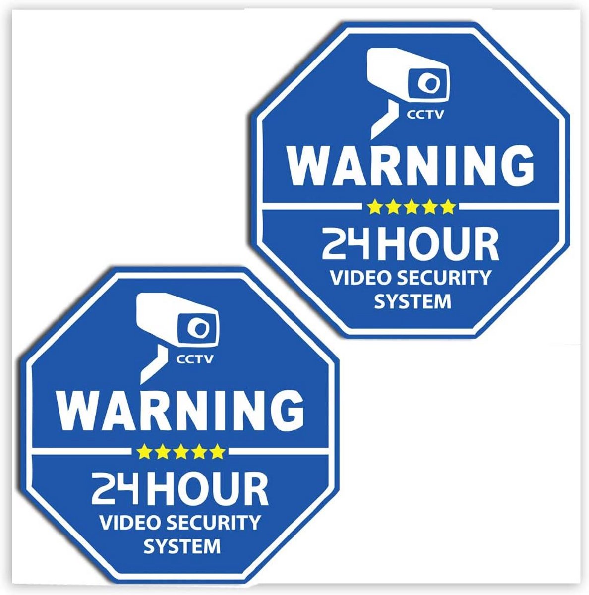 Set van 2 Vinylstickers voor Veiligheidscamera Decoratie - Waterdicht en UV-bestendig