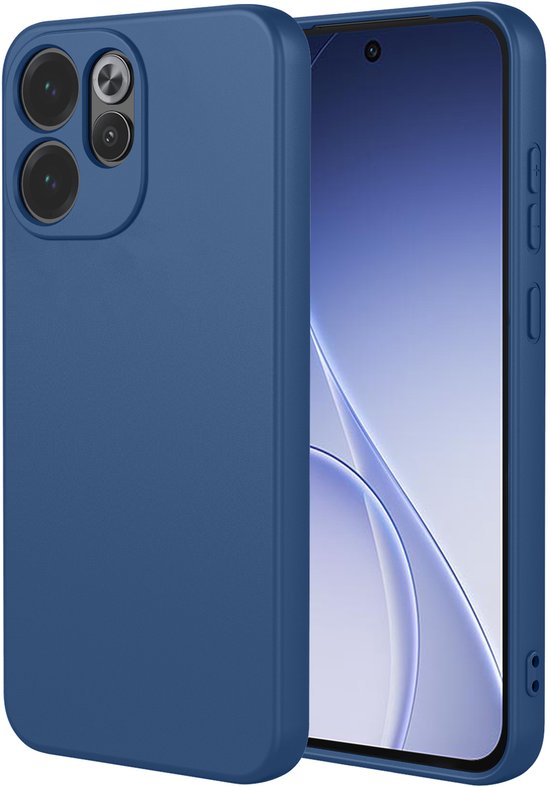 Étui MobyDefend - Compatible avec Oppo Reno15 F / Oppo Reno15 FS - Housse arrière Siliconen mate - Blauw