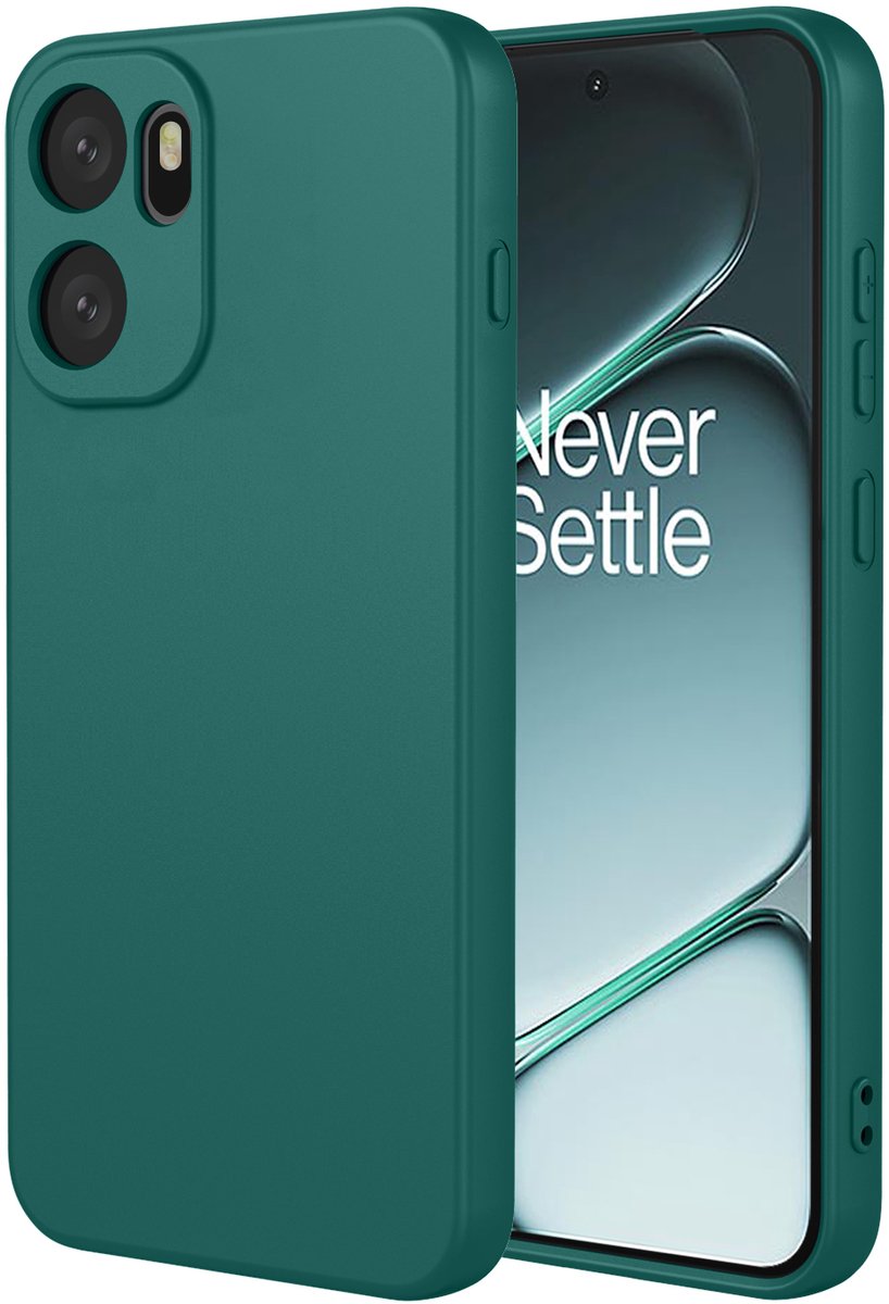 MobyDefend Hoesje - Geschikt voor OnePlus 15R - Matte Siliconen Backcover - Groen