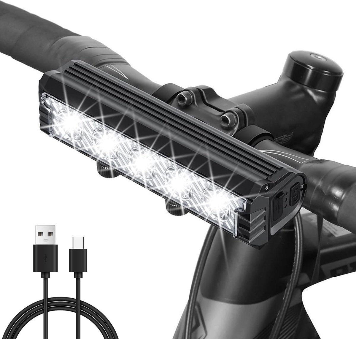 2800 Lumen E-bike Koplamp - IPX5, 5 LED, €25.79 - afbeelding 1