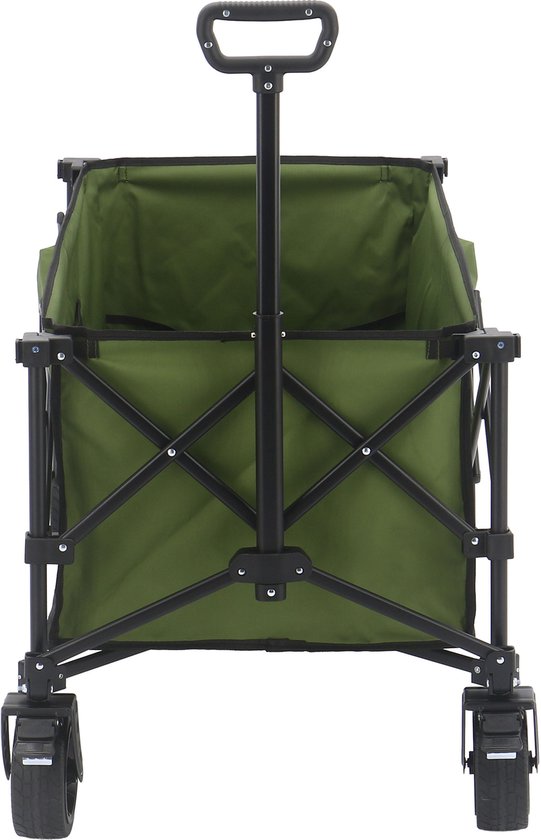 AXI SB141 Opvouwbare Bolderwagen - Groen - Met Trekstang, Remmen en Hoes - 100 kg Draagvermogen - Eenvoudig mee te nemen - Metaal van Merkloos — afbeelding 3
