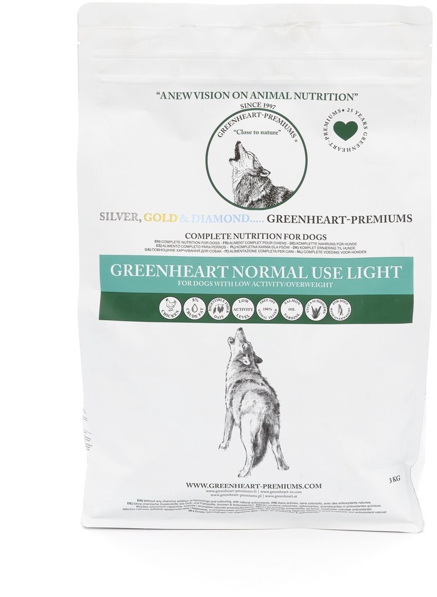 Greenheart hondenvoer Normal Use Light 3 kg - Hond