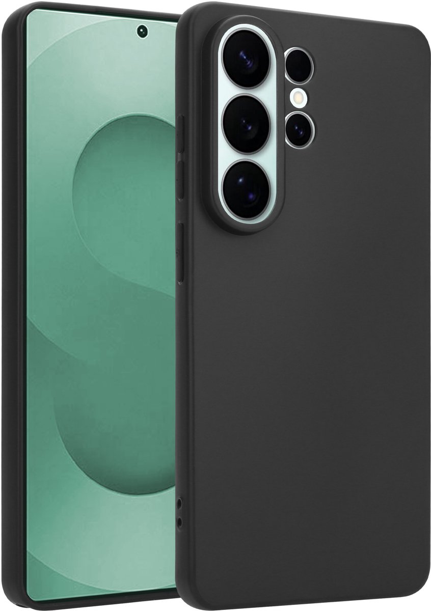 Ceezs Siliconen Hoesje - Geschikt voor Samsung Galaxy S26 Ultra - Backcover - Zwart