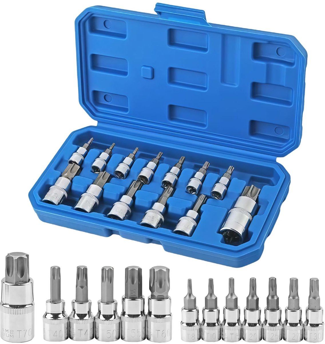 13-delige Inbussleutelset - Hoogwaardig Chrome Vanadium - Maten 2-14 mm