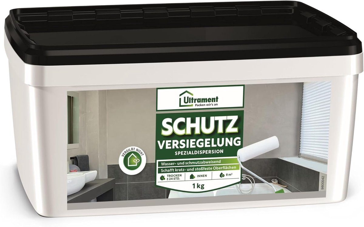 Ultrament beschermende sealer 1 kg transparant | water- en vuilafstotende speciale dispersie voor binnen- en buitengebruik | satijnen afwerking
