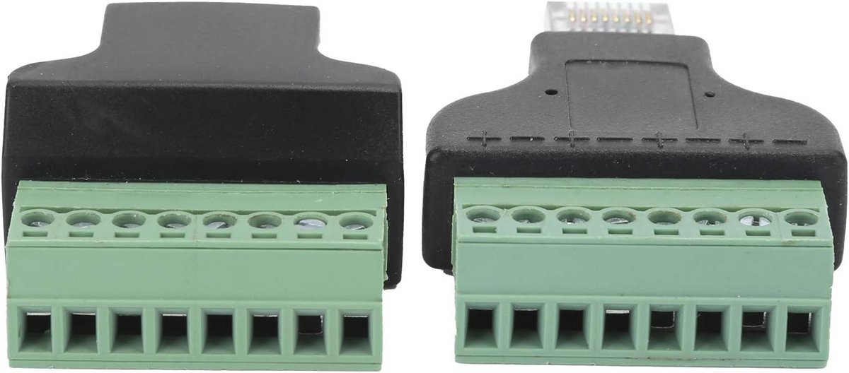 RJ45 naar Schroefklem Adapter Set voor DVR en CCTV - Man en Vrouw Koppeling