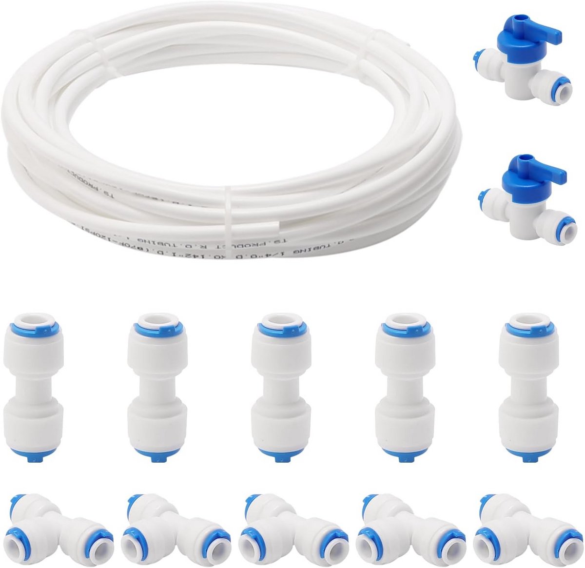 10 Meter Waterleiding Slang voor Waterfilters en Koelkasten met Aansluitingen