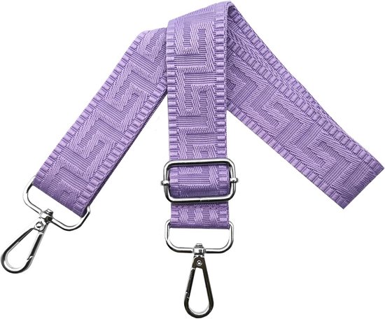 QUARKZMAN Schouderriem Voor Handtas – 80 Cm, PU-leer Met Zilveren Ketting, Afneembare Gespen – Zwarte Schouderriem + Zilveren Ketting