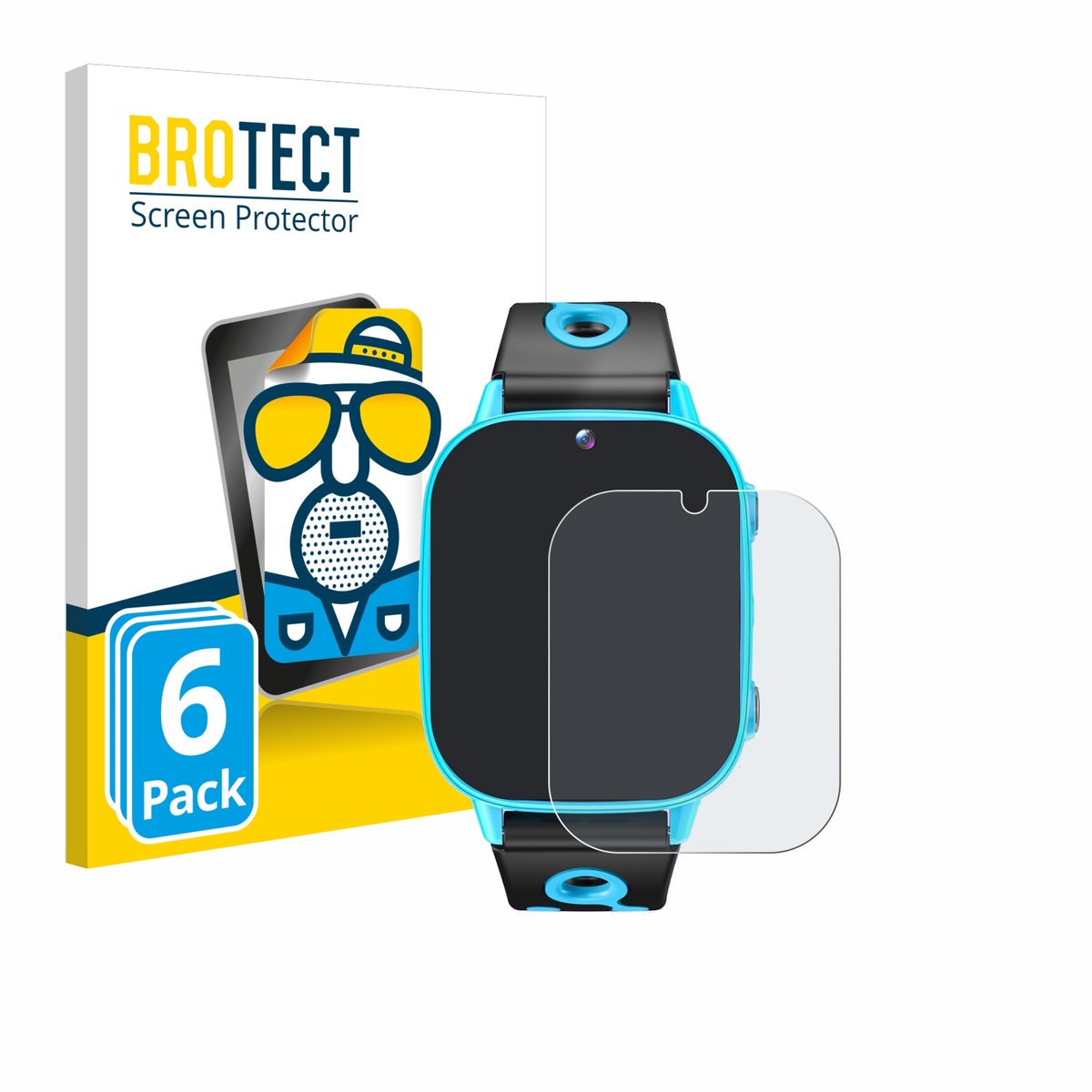 BROTECT - Screenprotector voor idomars M003bk 1.8" - Folie Beschermfolie matte 6 Stuks