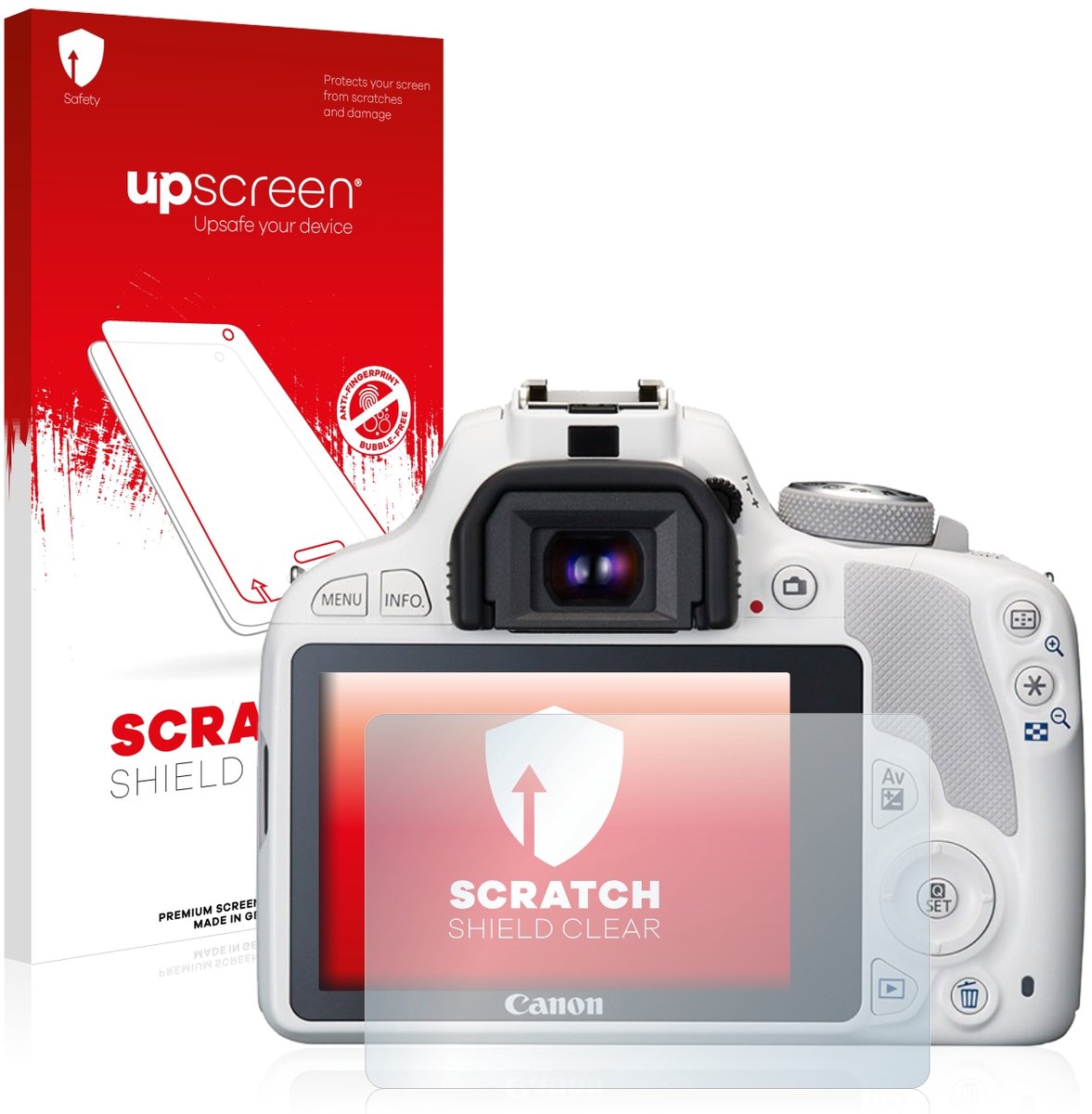 upscreen - Screenprotector voor Canon EOS 100D - Folie Beschermfolie transparant