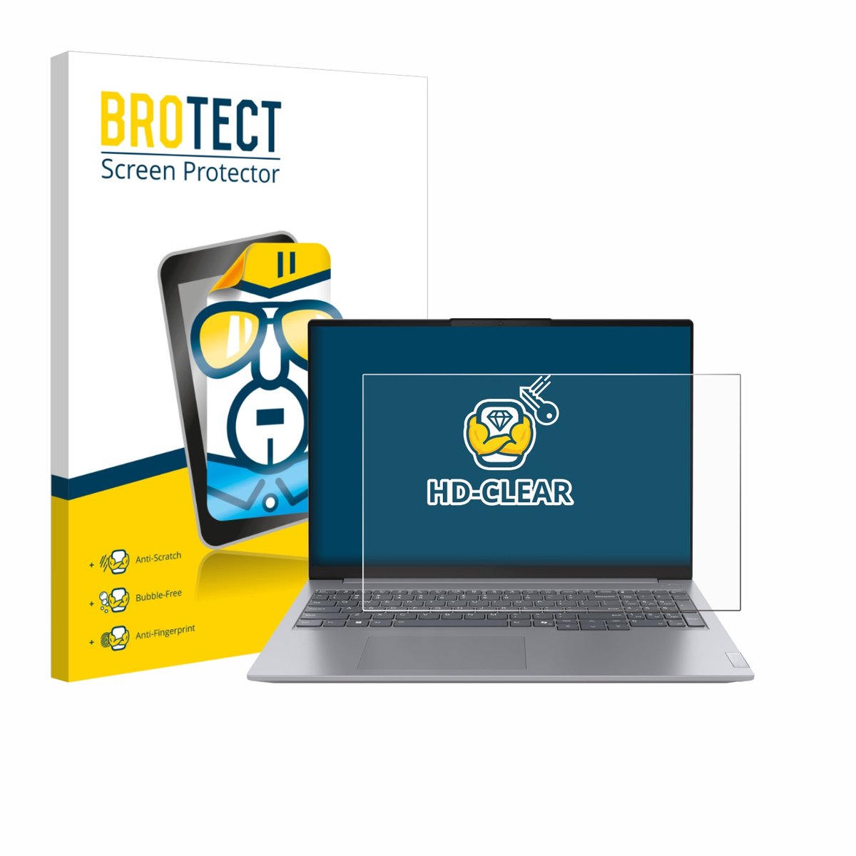 BROTECT - Screenprotector voor Lenovo ThinkBook 16 Gen 7+ - Folie Beschermfolie transparant