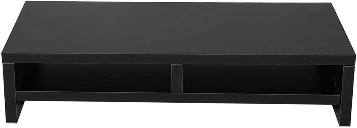 Houten laptopstandaard, verhoging voor monitor, computertafel met opbergplank