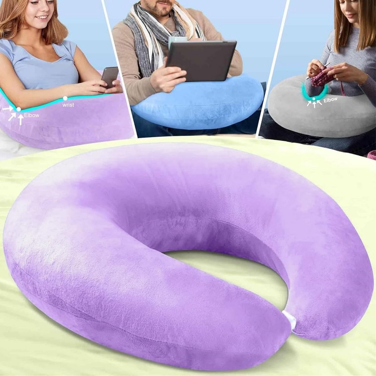 Ergonomisch lees- en gamekussen voor nek en rugondersteuning op bed en bank