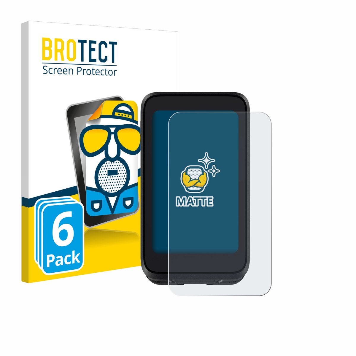 BROTECT - Screenprotector voor igpsport BiNavi Air - Folie Beschermfolie matte 6 Stuks