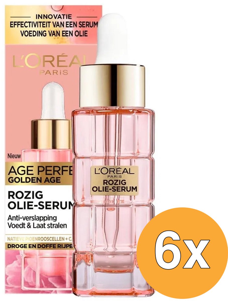 6x L'Oréal Paris Age Perfect Golden Age Rozig Olie Serum (30 ml)