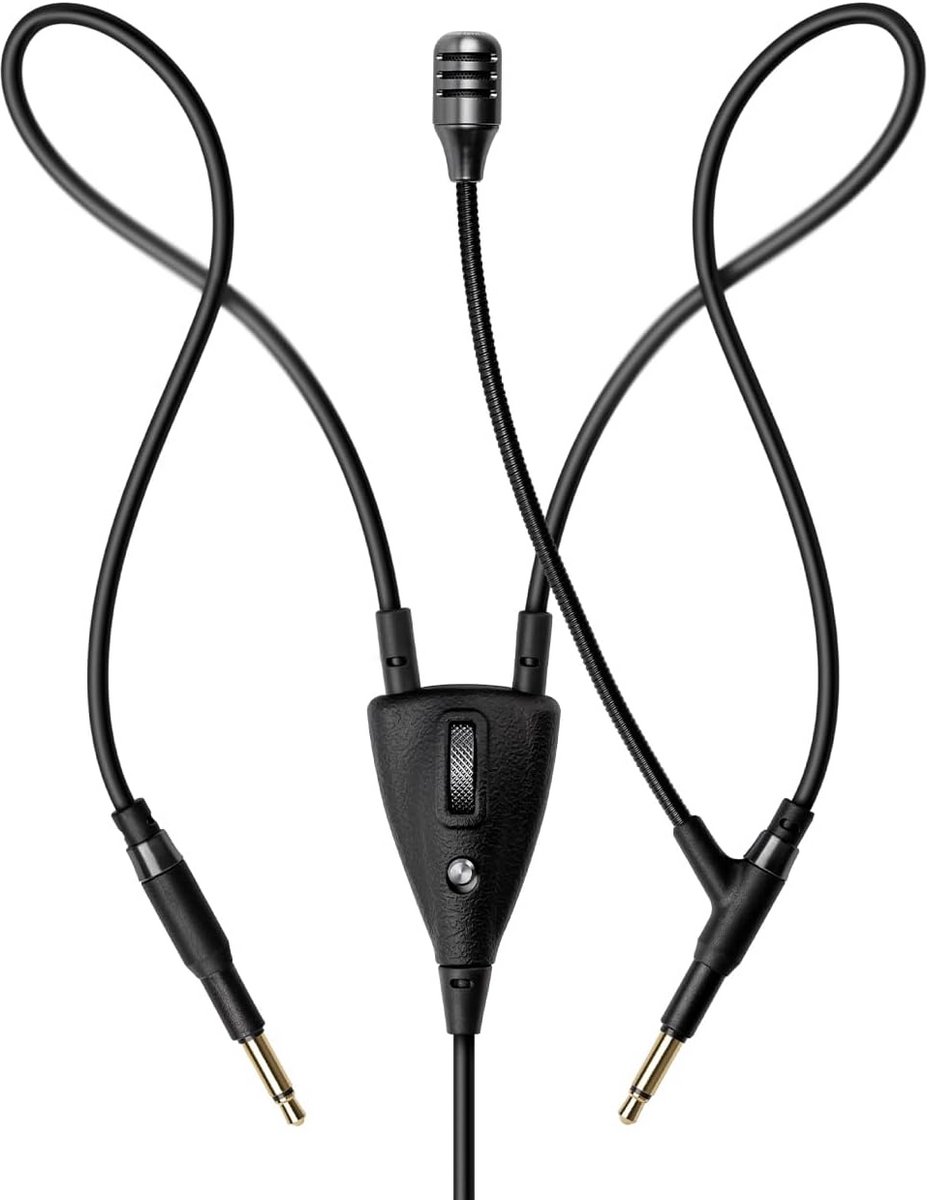 Afneembare Boom Microfoon voor Headset - Omnidirectioneel met In-Line Bediening