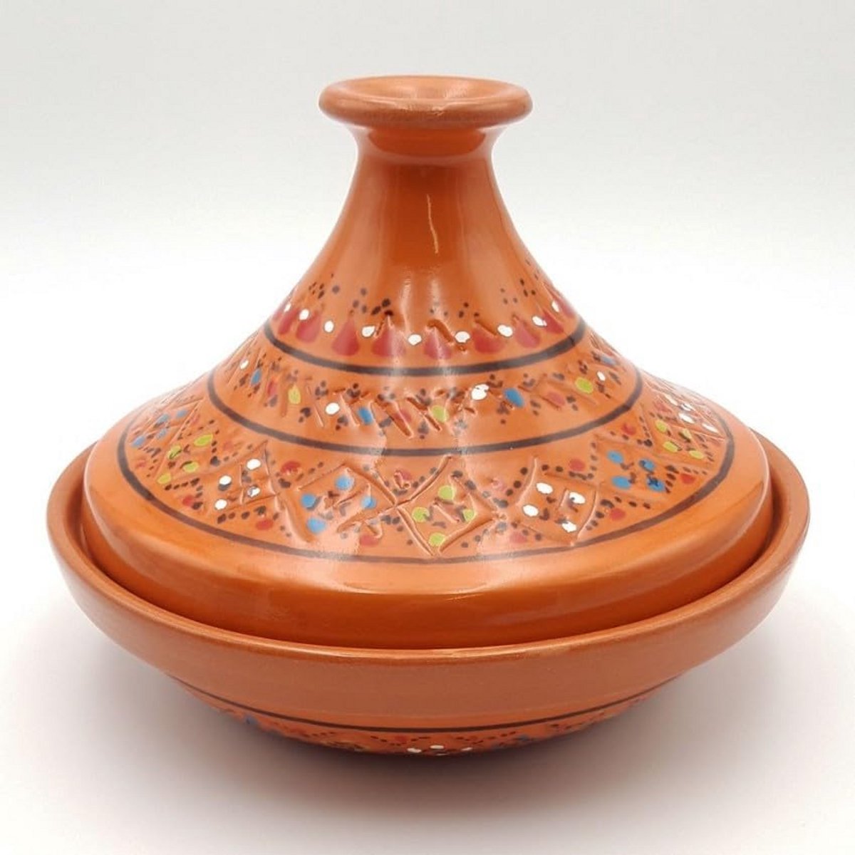 Tajine van klei 22 cm - geschikt voor gas, elektrisch, oven, barbecue en magnetron