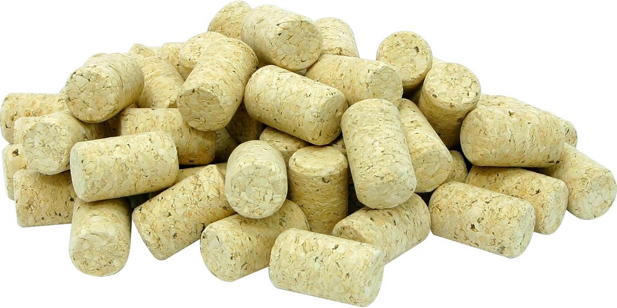 Natuurlijke rolkurken, 2,4 x 3,8 cm, 100 stuks
