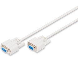 DIGITUS Serial Connection Cable - D-Sub 9 naar D-Sub 9 - 3 m - RS-232/RS-485 - Beige