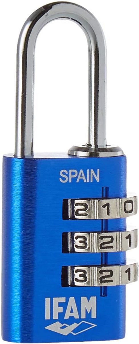 Aluminium Combinatieslot 20mm Blauw voor Koffers en Tassen - Hoge Veiligheid en Lichtgewicht