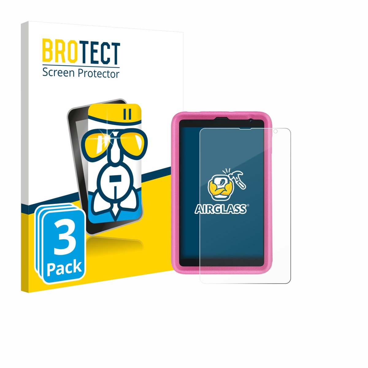 Screenprotector 3 Stuks voor Blackview Tab 6 Kids Beschermglas transparant
