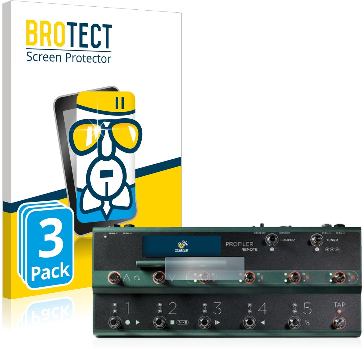 Screenprotector 3 Stuks voor Kemper Profiler Remote Beschermglas transparant