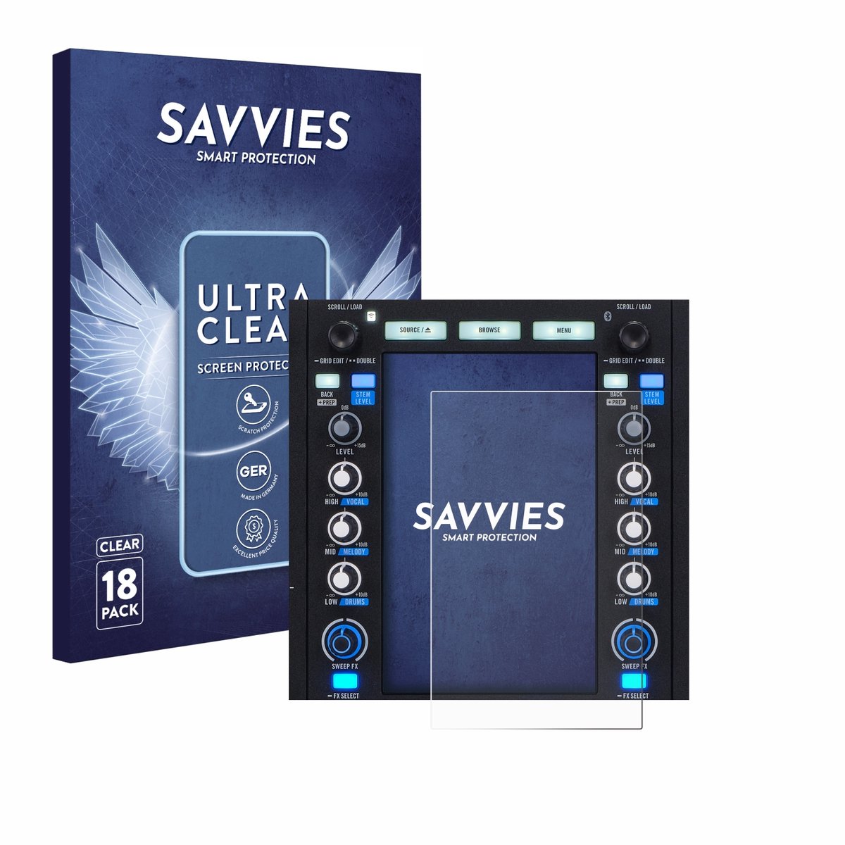 Savvies - Screenprotector voor Rane System One - Folie Beschermfolie transparant 18 Stuks