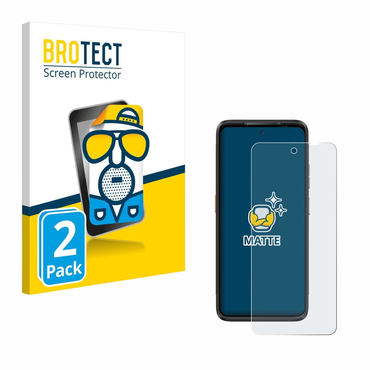 BROTECT - Screenprotector voor Ulefone Armor 23 Ultra - Folie Beschermfolie matte 2 Stuks