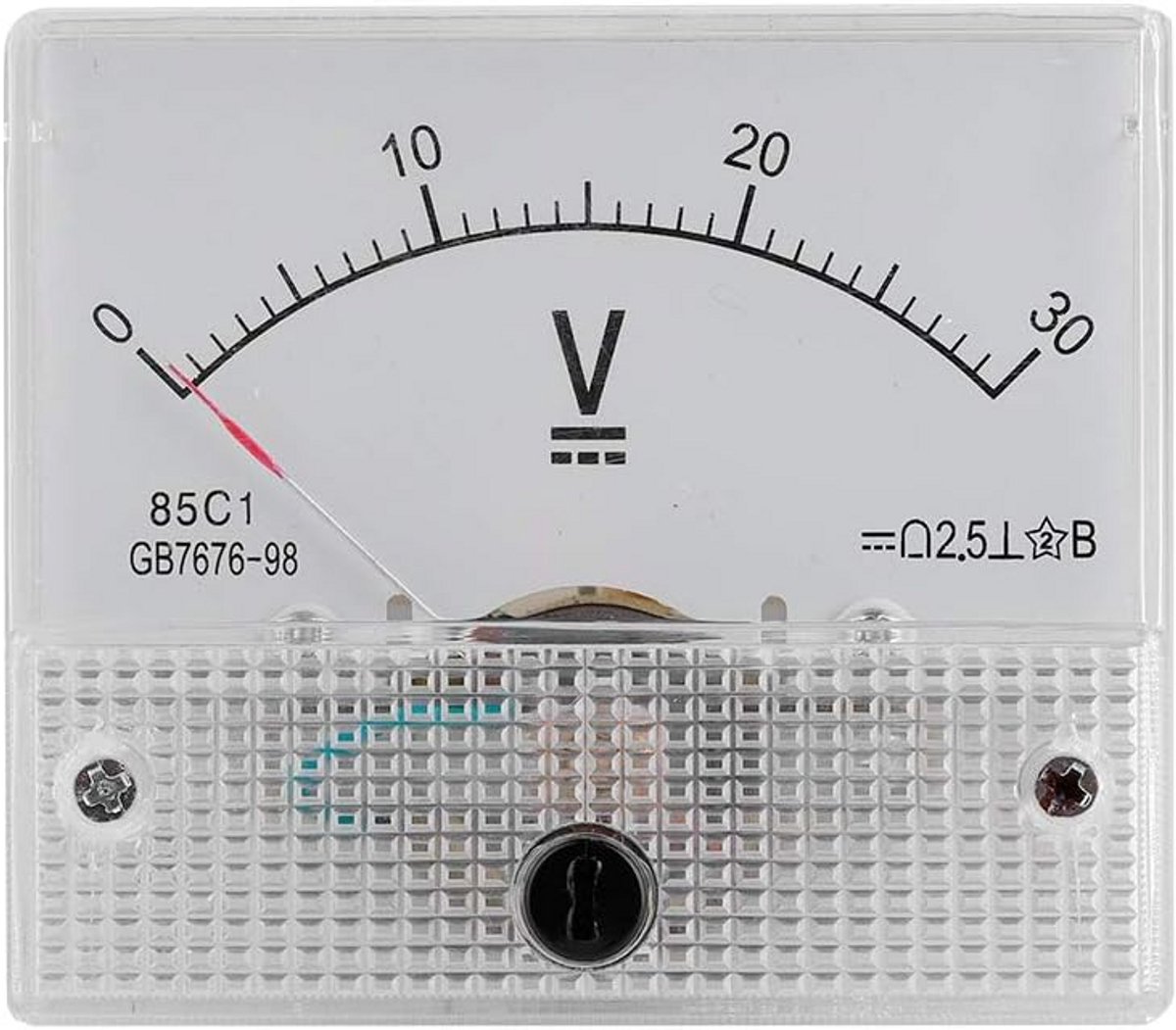 Analoge Paneelmeter voor Spanning en Stroom DC 0-30V Nauwkeurigheid 2.5 voor Experimenten