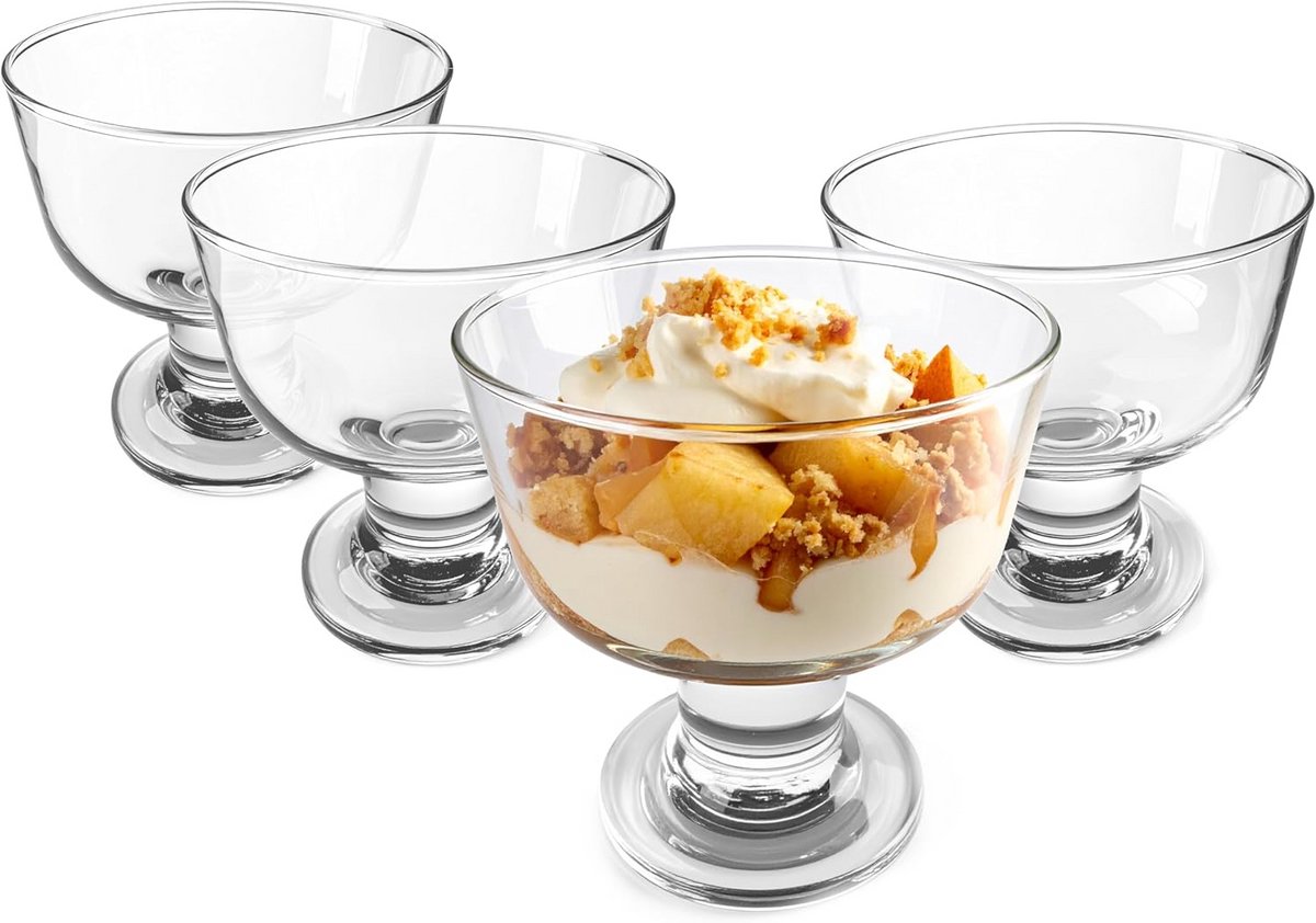 Glasmark Krosno 1992 Ice Bowl Dessertglas 270 ml – Elegante Glas Kom met Hoogglans Afwerking, Geschikt voor Dagelijks en Speciaal Gebruik, Vaatwasmachinebestendig