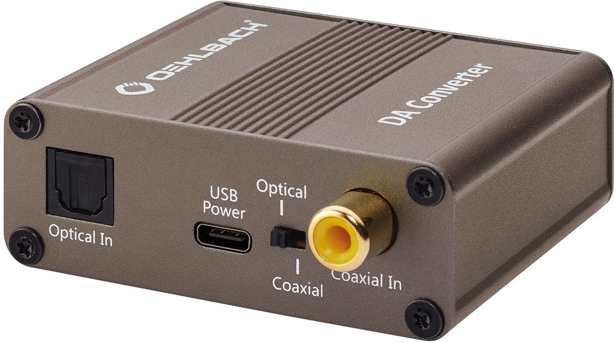 Digitale naar Analoge Converter voor Audio - Coaxiaal en Optisch Ingang