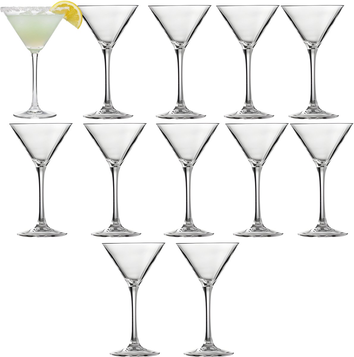Vicrila Martini glazen set - 12x - glas - 14 cl - cocktail glas