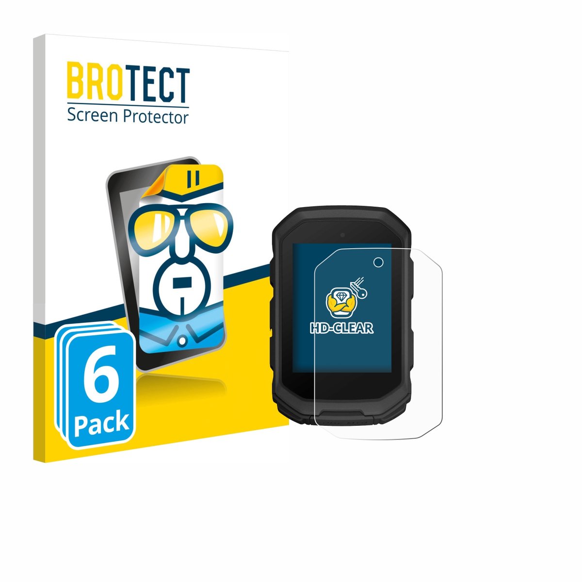 BROTECT - Screenprotector voor Garmin Edge MTB - Folie Beschermfolie transparant 6 Stuks