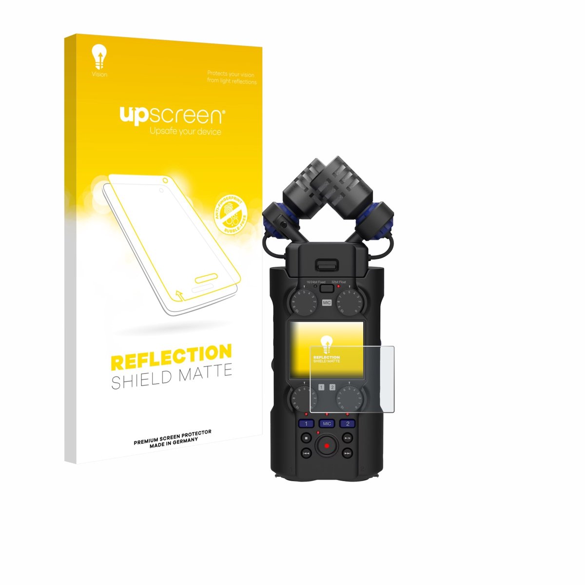 upscreen - Screenprotector voor Zoom H5 Studio - Folie Beschermfolie anti glare matte