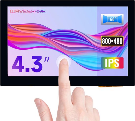 4.3 Inch IPS Touchscreen Display 800x480 voor Raspberry Pi DSI Interface